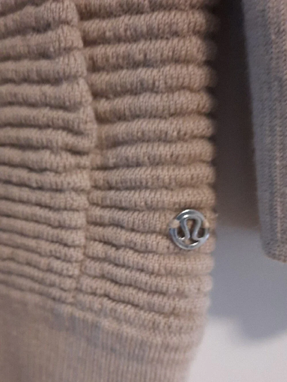 lululemon athletica Light Beige Open-Front Ribbed Cardigan - Picture 2 of 7